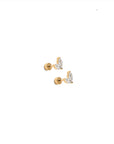 Nova Screw Back Studs- hypoallergenic