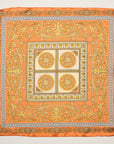 Satin Baroque Square Scarf | Vintage Ornate Scroll Print