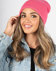 Basic knit cuffed beanie