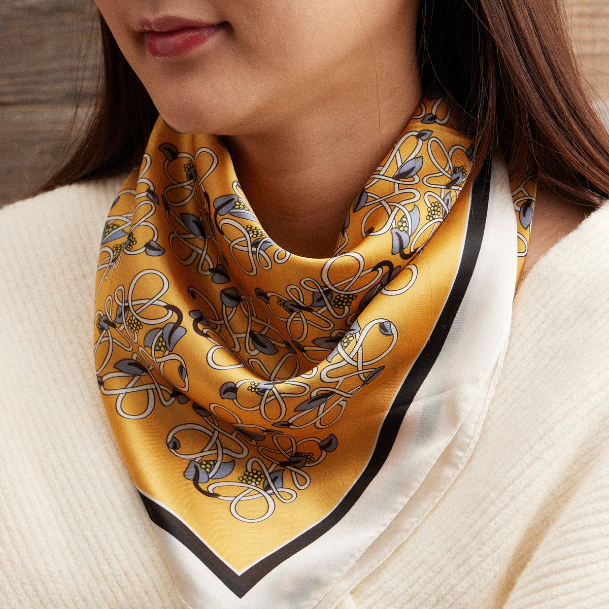 Geometric Scarf | Modern Pattern Square