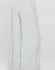 Made in USA Cotton Striped Wide Leg Pants with Pockets