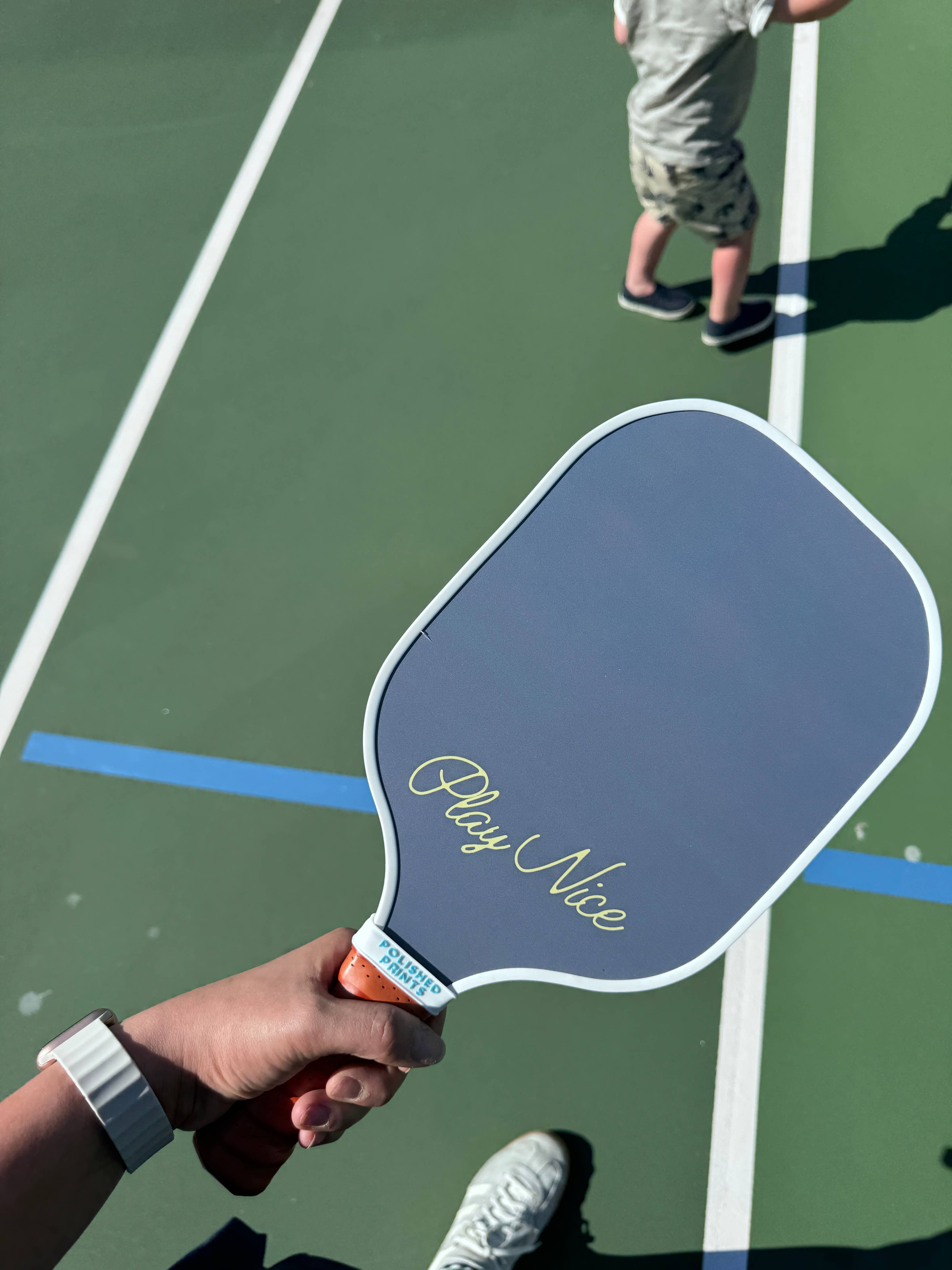 Cute Adult Pickleball Paddle -  double sided, checkered