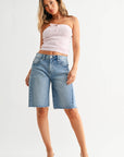 Seamed Longer Short Just Black Denim