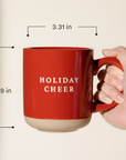 Holiday Cheer Stoneware Coffee Mug - Christmas Decor