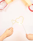 Big 8" Gold Heart Sparkler Wand - Celebrate