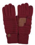 C.C Knitted Touch Screen Compatible Gloves