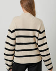 Mock Neck Ribbed Knit Sweater