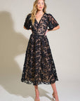 A woven lace midi dress