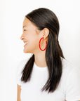 Holly Mega Hoop Earrings - True Red