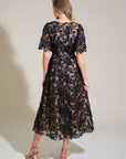 A woven lace midi dress