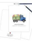 Kids Birthday Dump Truck with Hearts Greeting Card DUMPHB