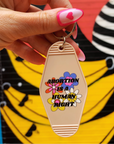 Abortion is a Human Right Pro-Choice Keychain '70s Groovy