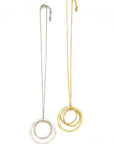 Linked Rings Pendant Necklace