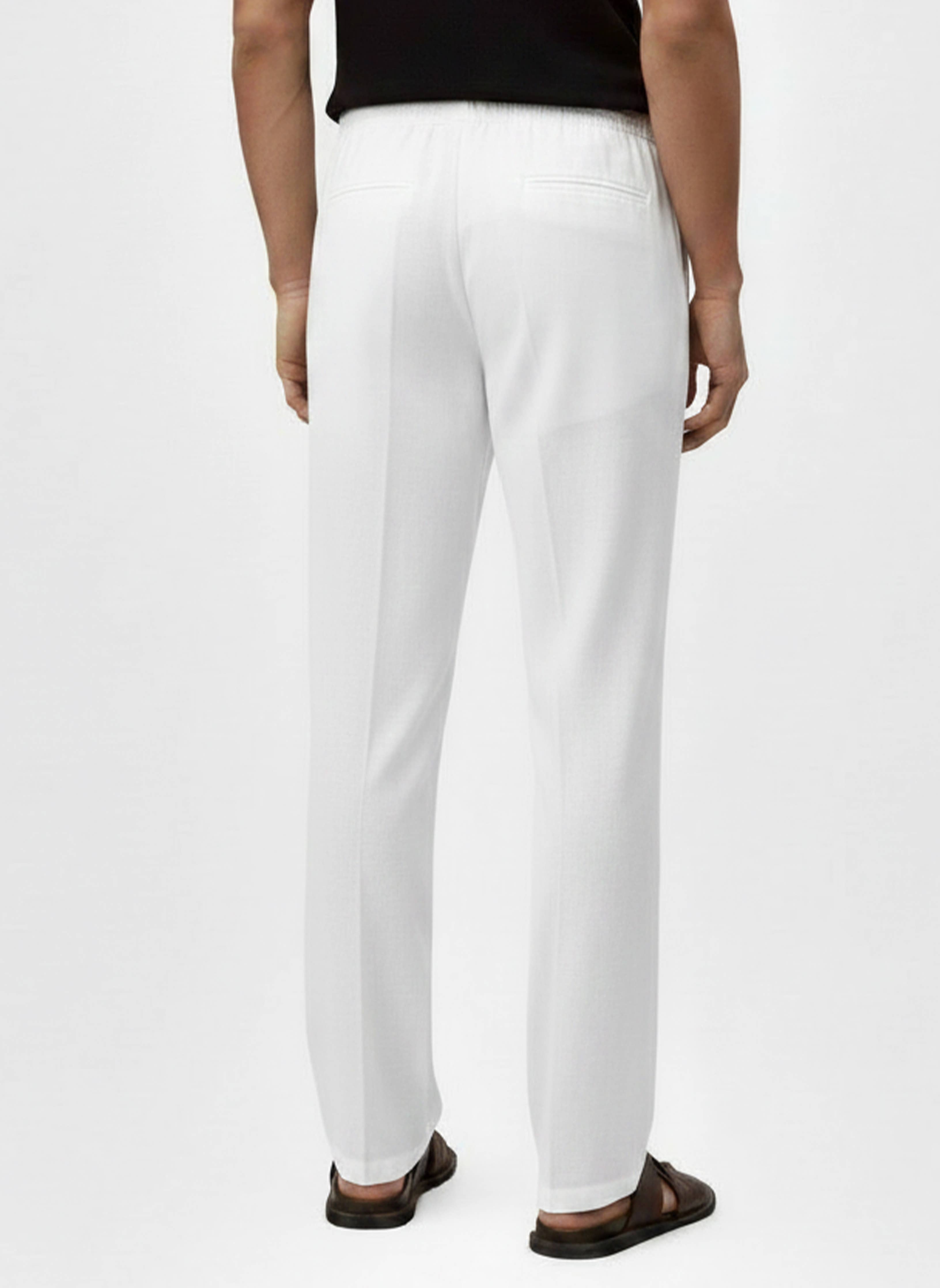 Men's Linen blend Pants White