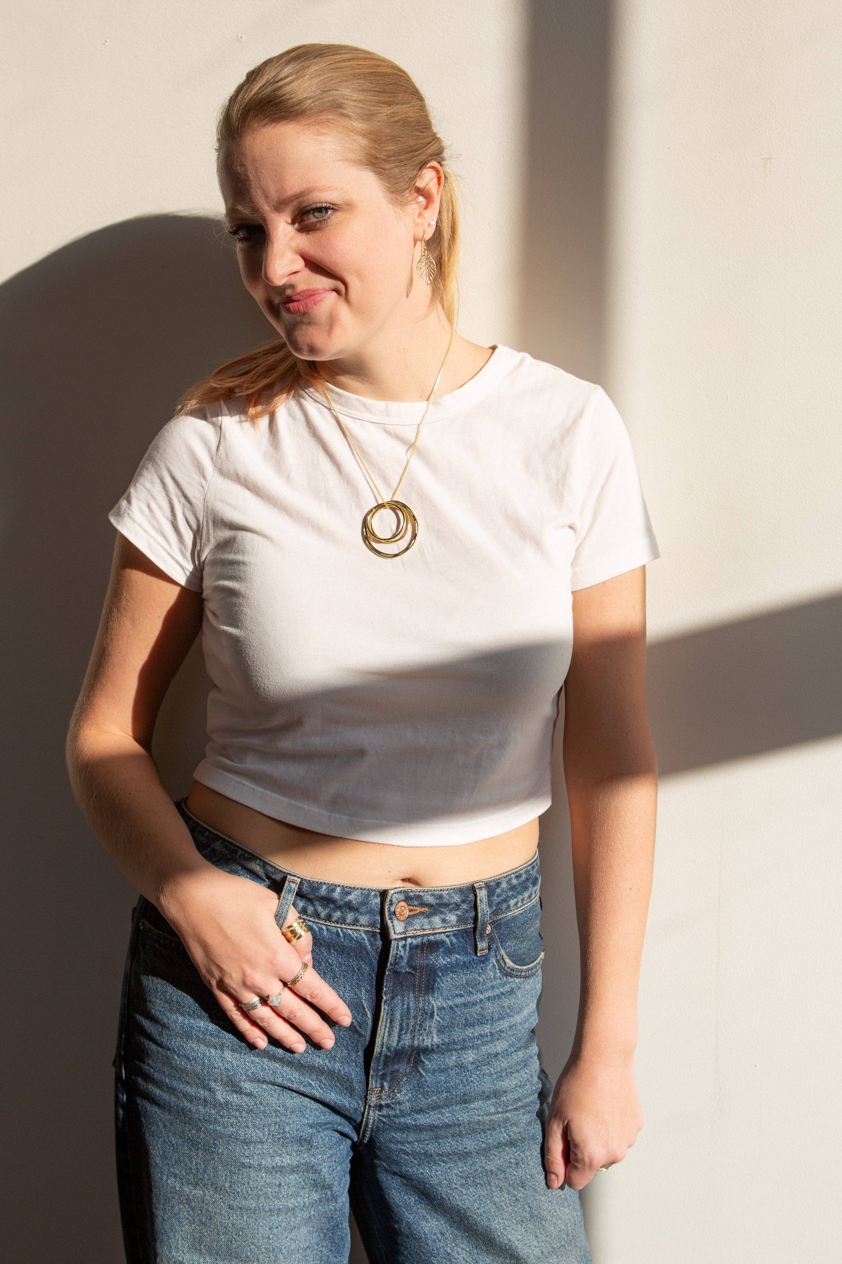 Linked Rings Pendant Necklace