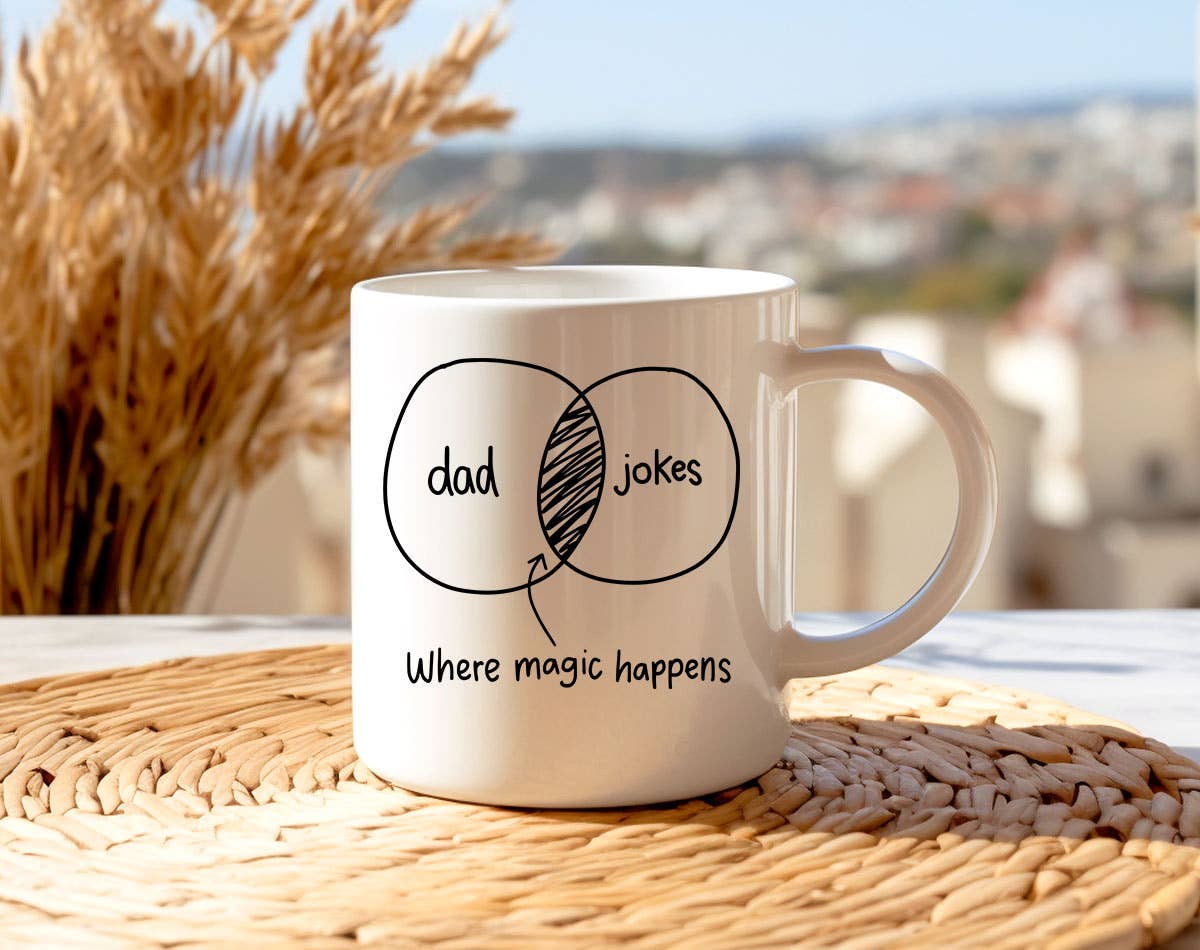 Dad Jokes Diagram - Funny Dad Coffee Mug