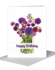Alliums in Vase, Greeting Card (