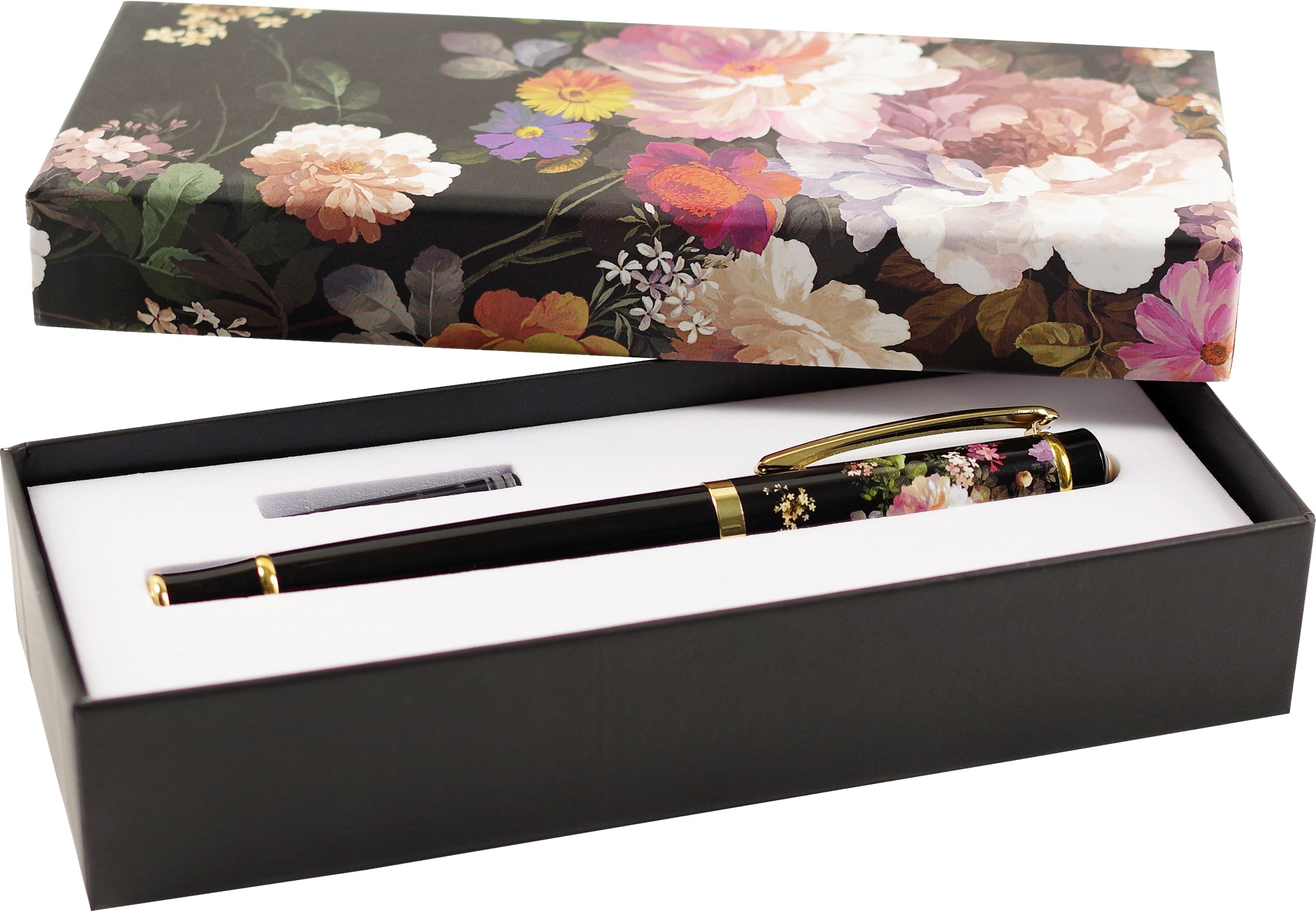 Midnight Floral Fountain Pen W/Gift Box