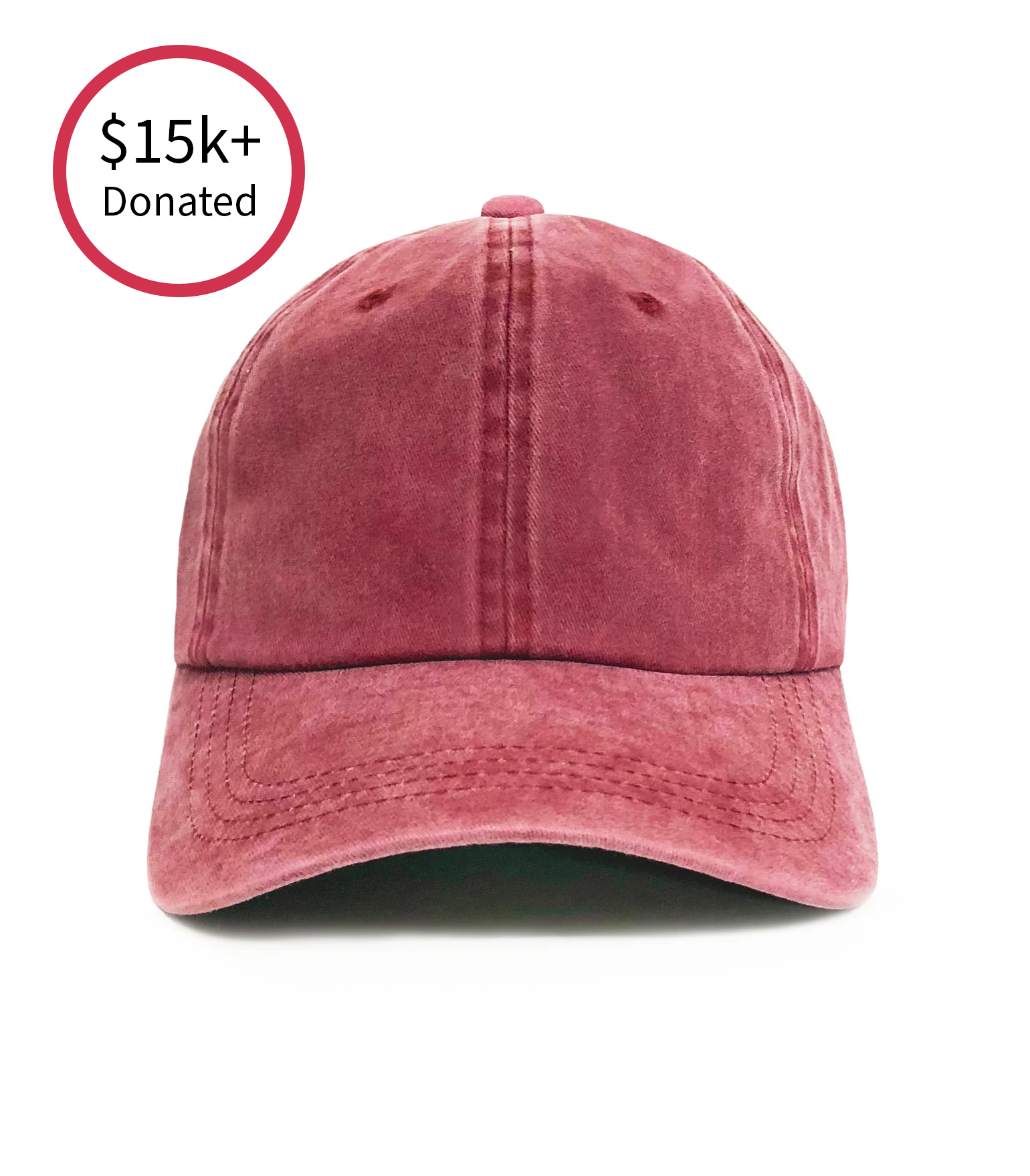 The Signature Dad Hat - Washed Red Charity