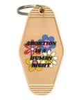 Abortion is a Human Right Pro-Choice Keychain '70s Groovy