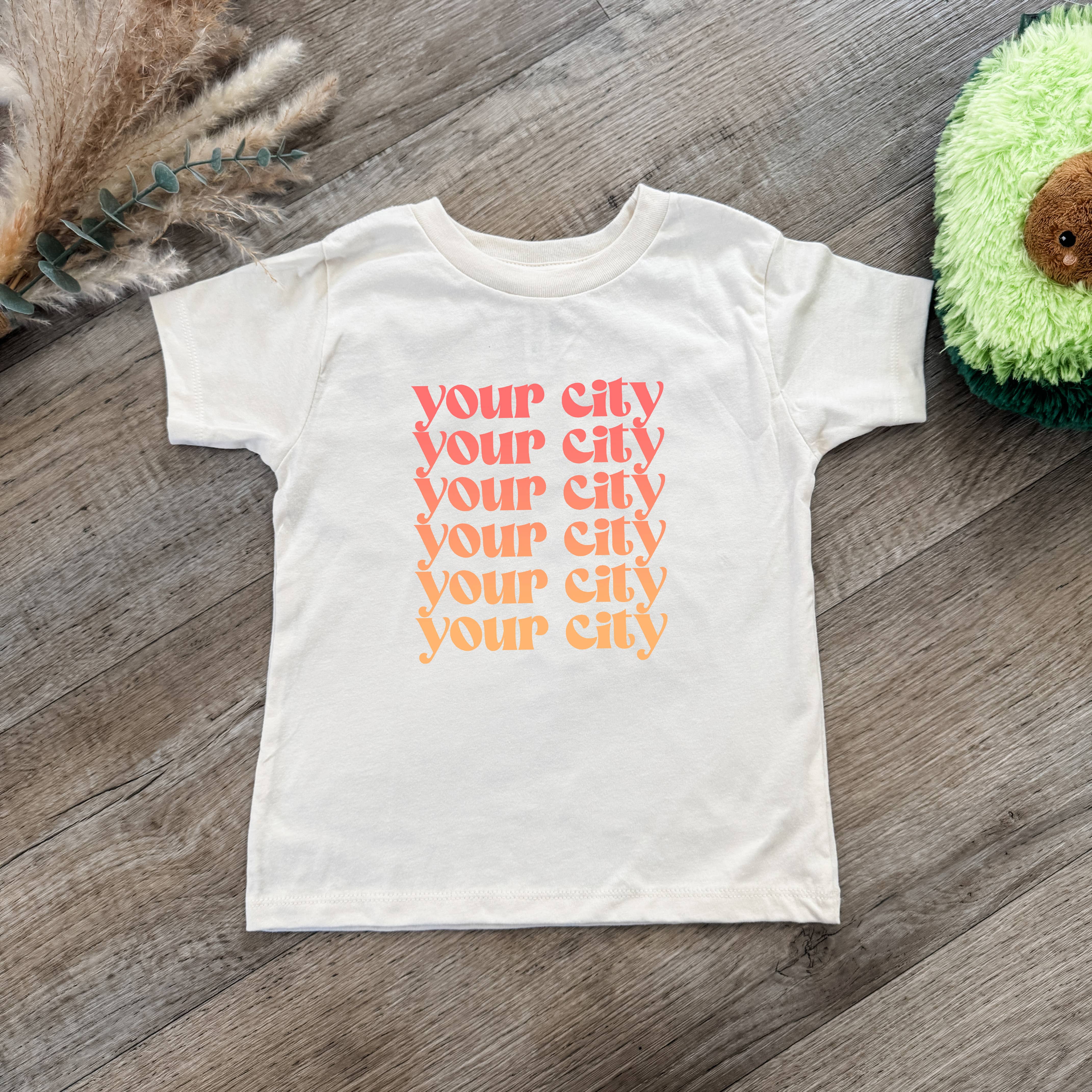 South Orange Ombre - Natural Toddler Tee
