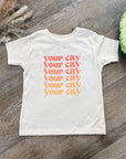 South Orange Ombre - Natural Toddler Tee