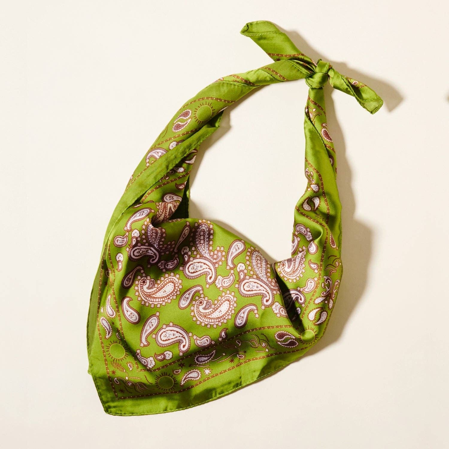 Classic Paisley Silk-Feel Polyester Bandana Scarf