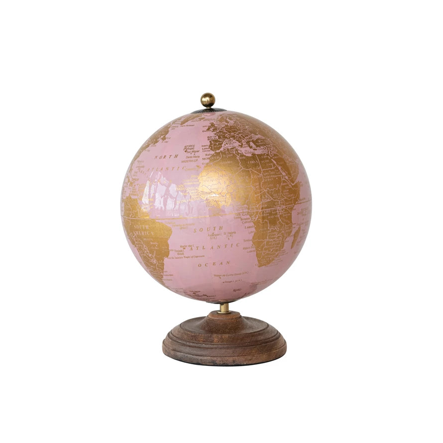 Globe on Mango Wood Stand