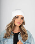 Basic knit cuffed beanie