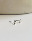 Silver Studs - Hypoallergenic Earrings - Tiny Plus Signs