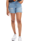 5" MID-RISE ROLL CUFF JEAN SHORTS IN DENYSE