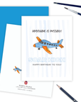 Kids Birthday Card, Birthday Airplane Lover Greeting Card