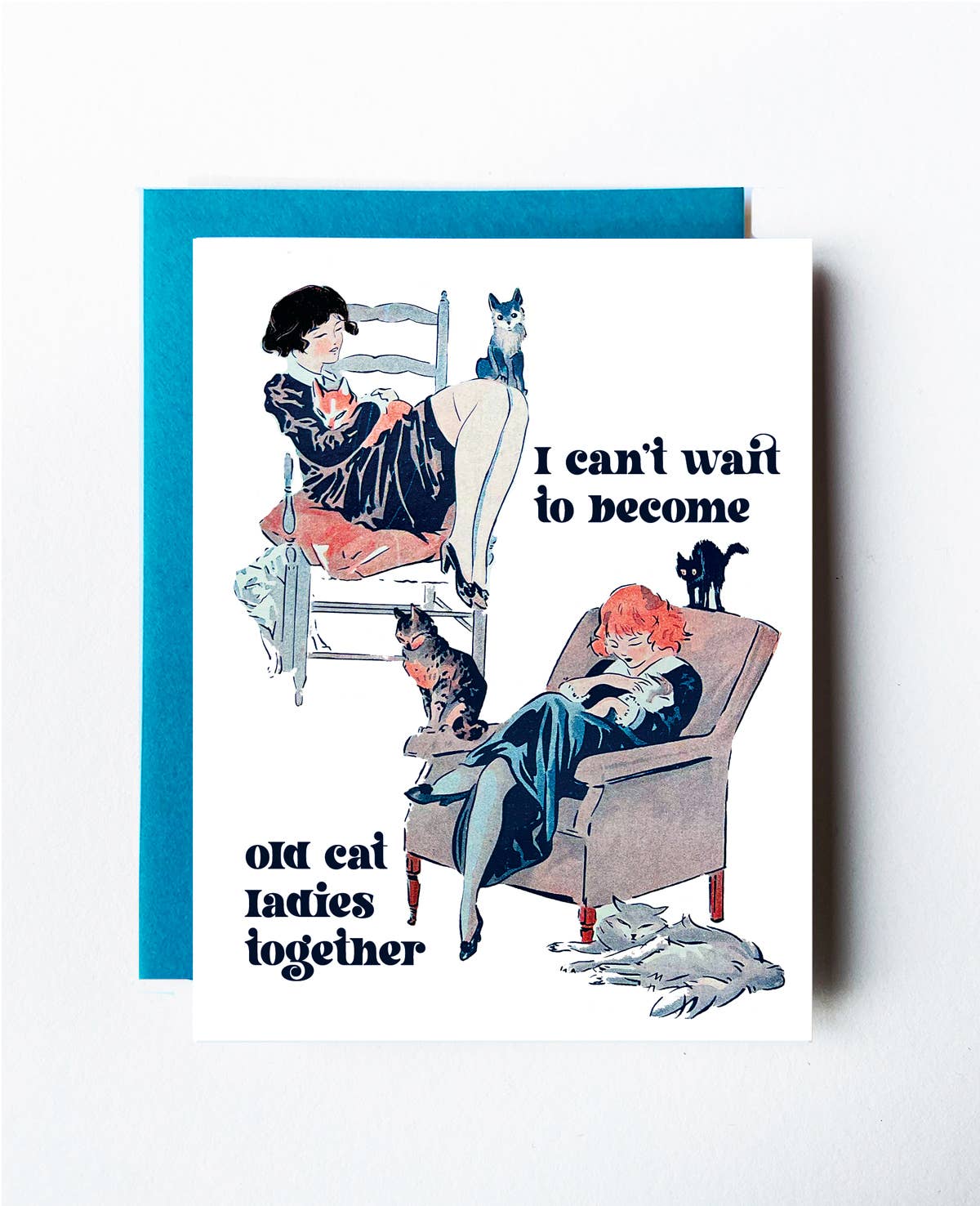 Art Deco Cat Ladies Friendship Card