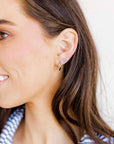 Screwback Stud Earrings - Lainey - Silver