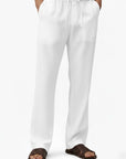 Men's Linen blend Pants White