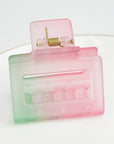 French Matte Gradient Square Medium Hair Claw Clips