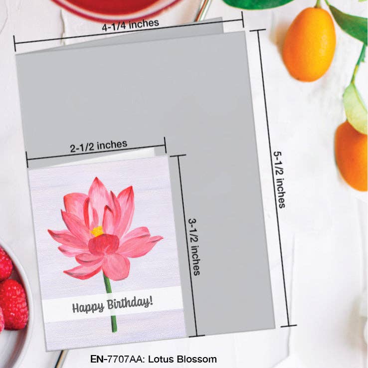 Happy Birthday Lotus Blossom Card