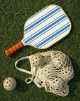 Pickleball Paddle - preppy striped, double sided print