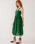 Nikita Dress Emerald Stripe
