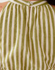 Miranda Dress Green Stripe