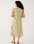 Miranda Dress Green Stripe