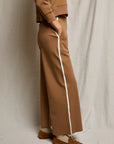Mikos Wideleg Pant with Stripe