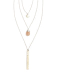 Triple Strand Multi-Way Pendant Necklace