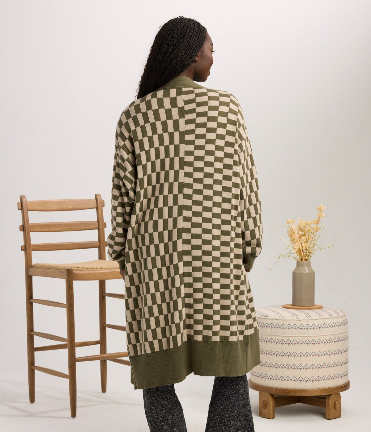 Baldwin Oversize Check Cardigan - Known Supply