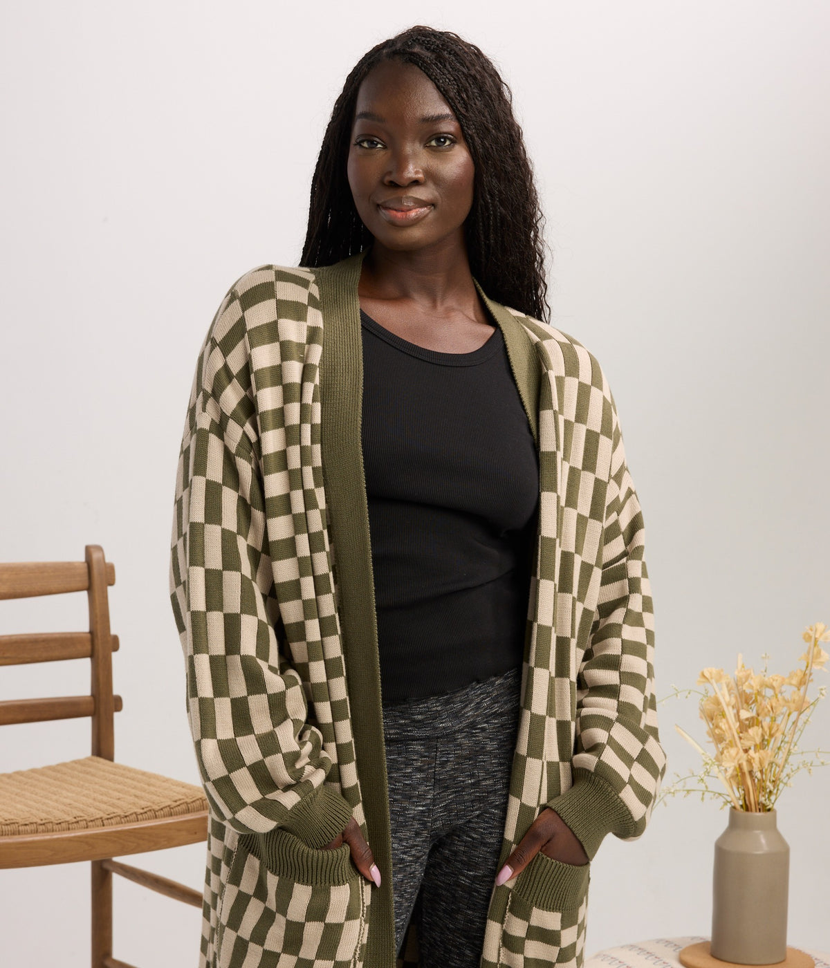 Baldwin Oversize Check Cardigan - Known Supply