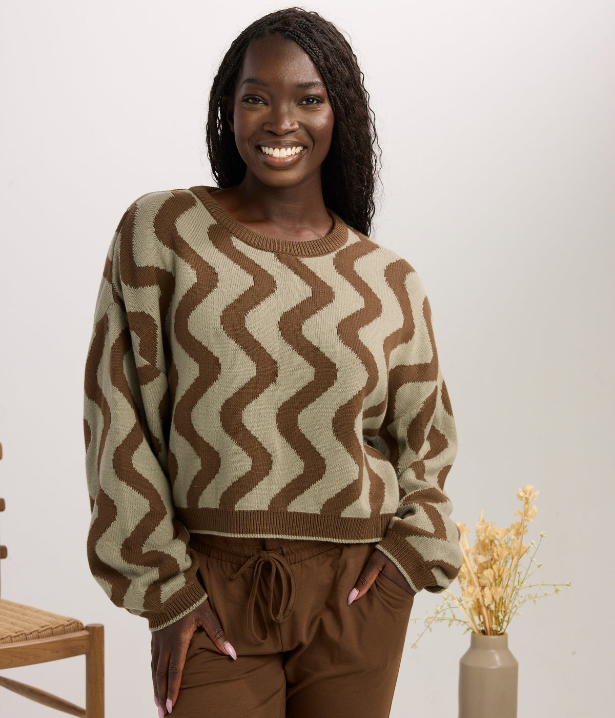 Ingrid Squiggle Sweater - Known Supply