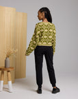 Ingrid Olive Geo Print Sweater - Known Supply