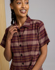 Josephine dress fudge plaid - Known Supply