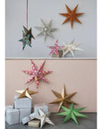 Recycled Paper Star with LED Light