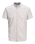 Jack & Jones Men's Short Sleeve Cotton-Linen Shirt
